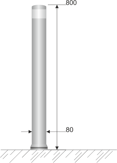 Pole Cone City DK-7 RVS LOOK Formaat