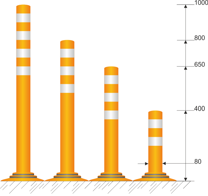 Pole Cone TRAFFIC NF Formaat