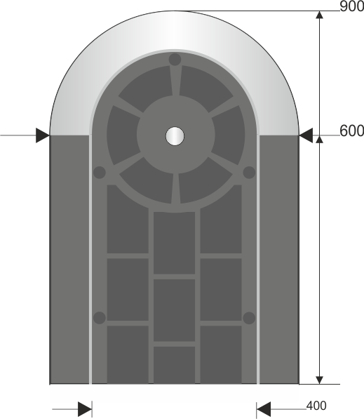 Pole Cone TRAFFIC SAFETY ISLAND Formaat